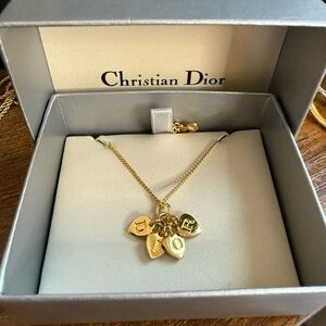 DIOR Gold Necklace Hearts